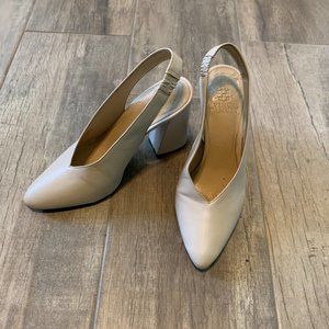 Vince Camuto Leather Nude Heels